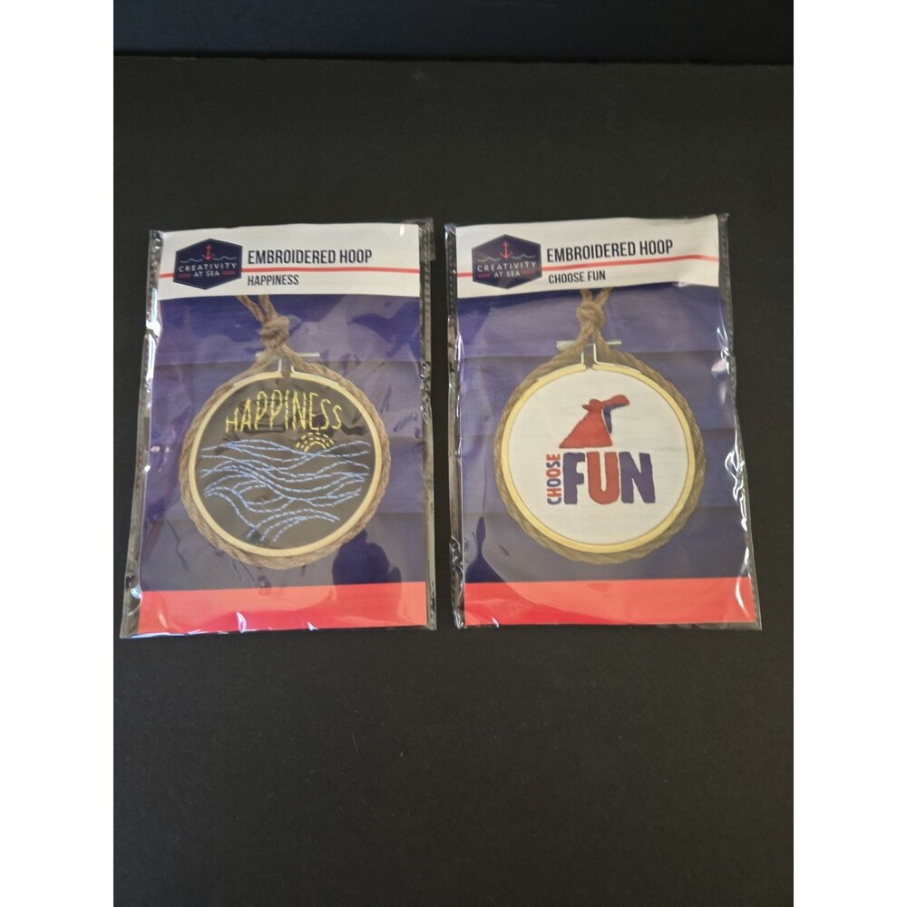 Cross Stitch Embroidery Hoop Bracelet Kits Lot Of 2 Creativity At Sea Carnival